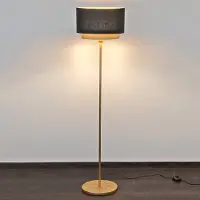 Holländer Design vloerlamp Mattia, messing / goud, Woon-/ Eetkamer, metaal, Design, vloerlamp