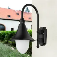 LCD Wandlamp buiten MIRANDA, dimbaar, zwart, Aluminium, Wandlamp buiten