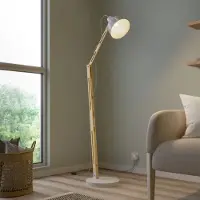 Lamkur Vloerlamp Skansen, hout licht, Woon-/ Eetkamer, Hout, Industrieel design, vloerlamp hout