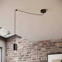 Emibig Hanglamp Speed, dimbaar, zwart, Woon-/ Eetkamer, metaal, Modern, hanglamp