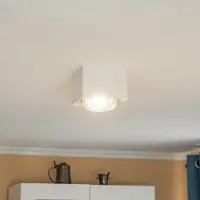 Argon Plafondspot Ronda, 1-lamp, wit Ronda , dimbaar, wit / opaal, Woon-/ Eetkamer, metaal, Modern, halogeen spot