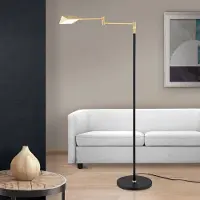 Orion LED-vloerlamp Boston, dimbaar, zwart, Woon-/ Eetkamer, metaal, Modern, LED vloerlamp