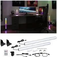 Paulmann set van 2 EntertainLED Lightbar Dynamic RGB 60cm voet Lightbar, dimbaar, zwart, Woon-/ Eetkamer, Aluminium, Modern