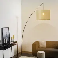 TK Lighting Booglamp - vloerlamp Moby, groen, Woon-/ Eetkamer, metaal, booglamp