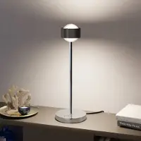 TOP LIGHT LED-tafellamp Puk! 80 Eye Table, dimbaar, bruin / roest, Woon-/ Eetkamer, Aluminium, Modern, LED tafellamp