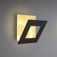 Mantra-Iluminacion LED-wandlamp Dalia, zwart, Woon-/ Eetkamer, Aluminium, Modern, LED wandlamp