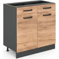 Vicco R-Line Keukenonderkast – 80 cm zonder werkblad Krachtige eik goud