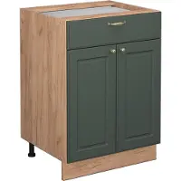 Vicco Fame-Line Keukenonderkast – 60 cm met lade, zonder werkblad Groen-Goud Landhuis