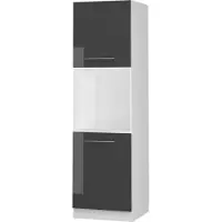 Vicco Fame-Line Ovenombouwkast – 60 cm met open kast Antraciet Hoogglans