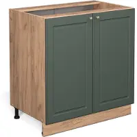 Vicco Fame-Line Keukenonderkast – 80 cm met legplank, zonder werkblad Groen-Goud Landhuis