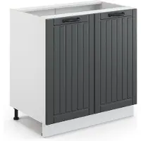 Vicco Fame-Line Wastafelkast – 80 cm met legplank, zonder werkblad Antraciet landhuis