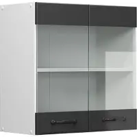 Vicco R-Line Glazen keukenkast – 60 cm Antraciet landhuis