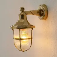 MORETTI Wandlamp buiten OCEAN, dimbaar, messing / goud, Hal, Messing, Maritiem