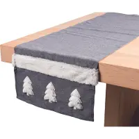 2lif Tafelloper Finn - 40 cm x 220 cm - Grijs