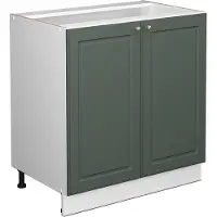 Vicco Keukenonderkast Fame-Line, Groen-Goud landelijk/Wit, 80 cm marmer werkblad