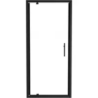 Linie Cadiz douche draaideur 90 cm x 190 cm Helder glas mat zwart profiel