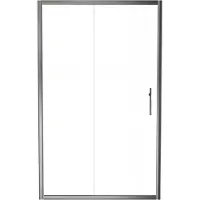 Linie Cadiz douche schuifdeur 120 cm x 190 cm Helder glas Brushed Chrome profiel