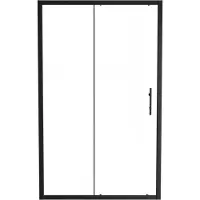 Linie Cadiz douche schuifdeur 120 cm x 190 cm Helder glas mat zwart profiel
