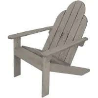 ECD-Germany Adirondack tuinstoel van massief hout weerbestendig belastbaar tot 120 kg grijs van dennenhout ML design