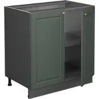 Vicco Fame-Line Wastafelkast – 80 cm met legplank, WB Marmer Groen-Goud Landhuis