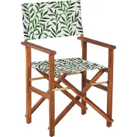 Beliani CINE - Tuinstoel-Groen-Polyester, Acaciahout
