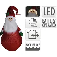 Home & Styling Kerstman Staand - 140cm - LED - Warm wit licht