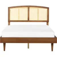 Beliani VARZY - Bed - Lichtbruin - 140 x 200 cm - Rubberhout