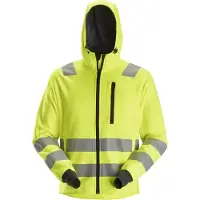 Snickers 8039 AllroundWork High-Vis Hoodie met rits Klasse 2/3 High-Vis Geel maat 3XL heren