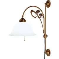 BERLINER MESSINGLAMP Wandlamp ATHEN, dimbaar, brons / oud-messing, Woon-/ Eetkamer, Messing, Antiek, wandlamp