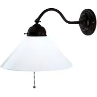 BERLINER MESSINGLAMP Wandlamp ALFRED, dimbaar, Woon-/ Eetkamer, Glas, Antiek, wandlamp