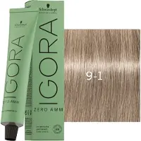 Schwarzkopf Professional Igora Zero Amm Permanente kleuring 60 ml 9-1