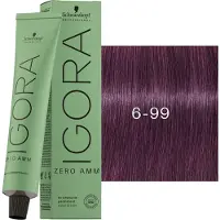 Schwarzkopf Professional Igora Zero Amm Permanente kleuring 60 ml 6-99