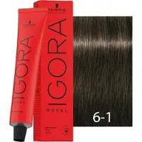 Schwarzkopf Professional Igora Royal Cools Permanente kleuring 60 ml 6-1 Dark Blonde Cendré