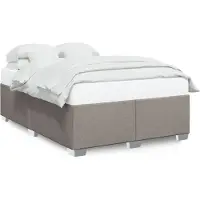 vidaXL Bedframe zonder matras stof taupe 160x200 cm