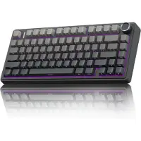 Aula F75 Pro - Draadloze Gaming Toetsenbord - Mechanisch - Zij Bedrukte toetsen - Gasket - Hot Swap - Tri mode - QWERTY Toetsenborden- 80 Keys - Zwart Grijs