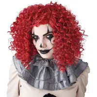 Vegaoo - Rode clownpruik voor volwassenen