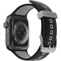 Otterbox Bandje Apple Watch Series 41/40/38 mm (38 mm, 40 mm, 41 mm, Silicone, Roestvrij staal), Horlogebandjes, Zwart