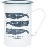 Batela Emaille beker walvis wit 8x11,5 - BATELA