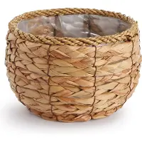 Paco Home Bloempot Sierbloempot Bloemenbak Binnenkant Plantenpot Set Mand Gevlochten Hout natuurlijk