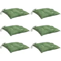 vidaXL Stoelkussens 6 st bladpatroon 50x50x7 cm stof
