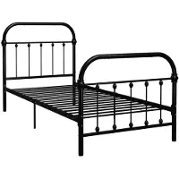 vidaXL Bedframe metaal zwart 90x200 cm