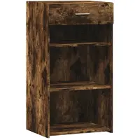 vidaXL Dressoir 50x42,5x93 cm bewerkt hout gerookt eikenkleurig