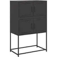vidaXL Dressoir 68,5x38,5x107 cm staal zwart