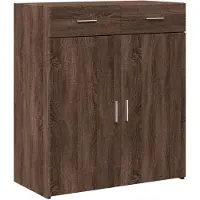 vidaXL Dressoir 80x42,5x93 cm bewerkt hout bruin eikenkleur