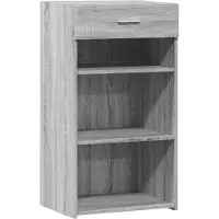 vidaXL Dressoir 50x42,5x93 cm bewerkt hout grijs sonoma eikenkleurig