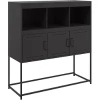 vidaXL Dressoir 100,5x39x107 cm staal zwart