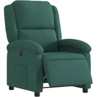 vidaXL Fauteuil verstelbaar elektrisch stof donkergroen