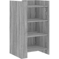 vidaXL Dressoir 45x35x75 cm bewerkt hout grijs sonoma eikenkleurig
