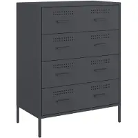 vidaXL Dressoir 68x39x89 cm staal antracietkleurig