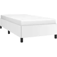 vidaXL Bedframe zonder matras, wit, 90x200 cm, kunstleer